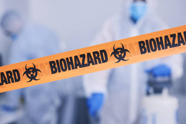 Professional Biohazard Cleanup technician working in Delton, MI